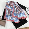 Retro light luxury printed women's scarf scarf scarf silk scarf autumn and winter with thin shawl warm neck scarf