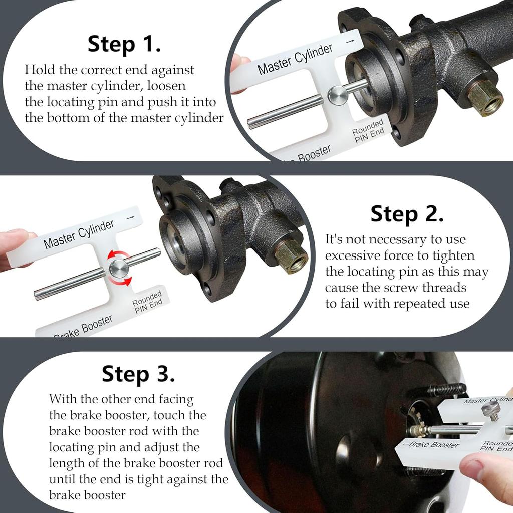 Brake Adjustment Tool,Brake Booster Adjustment Tool,Adjusts Brake Booster Push Rod To Optimize The Braking Distance Of The Brake Pedal,Suitable For