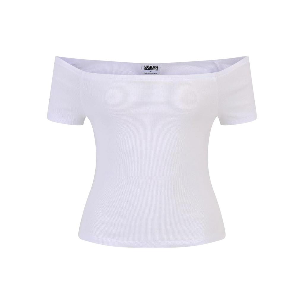 Urban Classics Womens/Ladies Ribbed Off Shoulder T-Shirt (Pack of 2)