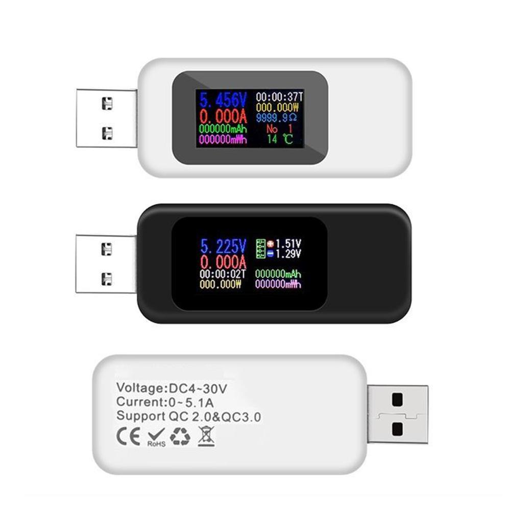 Tester USB DC Digitale 10 in 1 Corrente 4-30V Voltmetro Temporizzatore Amperometro Monitor Digitale