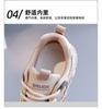 New autumn leather lightweight casual anti slip sports shoes with thick sole and height increasing dad shoes