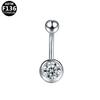 Titanium F136 Navel Ring with Diamond Ball for Daily Wear