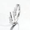 Silver Color White Gold Plated Open Rings Unisex Hollow Out Ring Fashion Wedding Jewelry Gifts Accessory