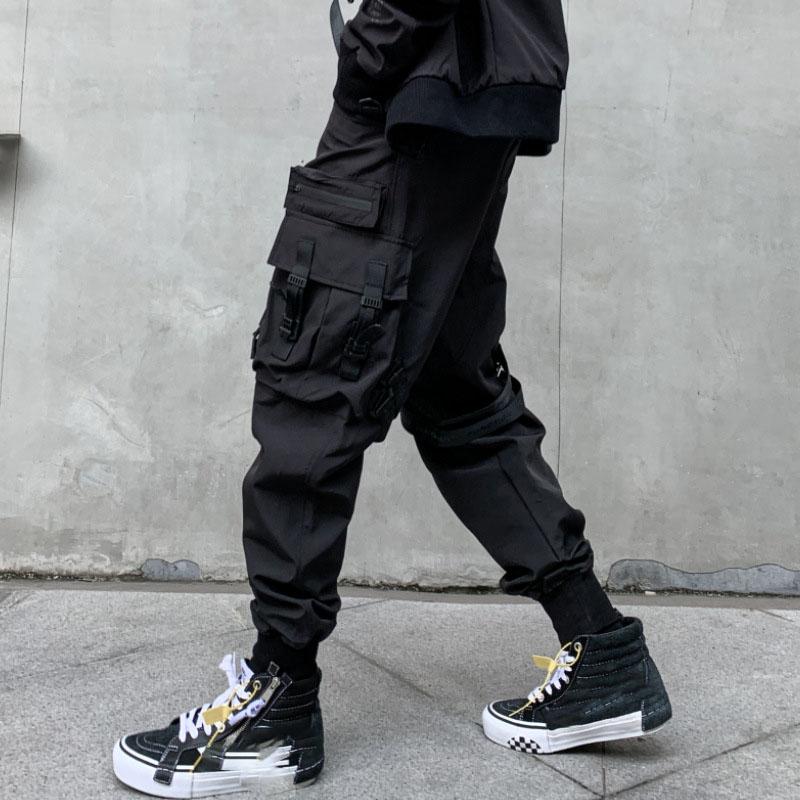 Pantalon Cargo Multi-poches Mode Homme Y2K Outdoor Techwear Pantalon Cheville Style Punk Décontracté Pantalon Parachutiste Grande Taille
