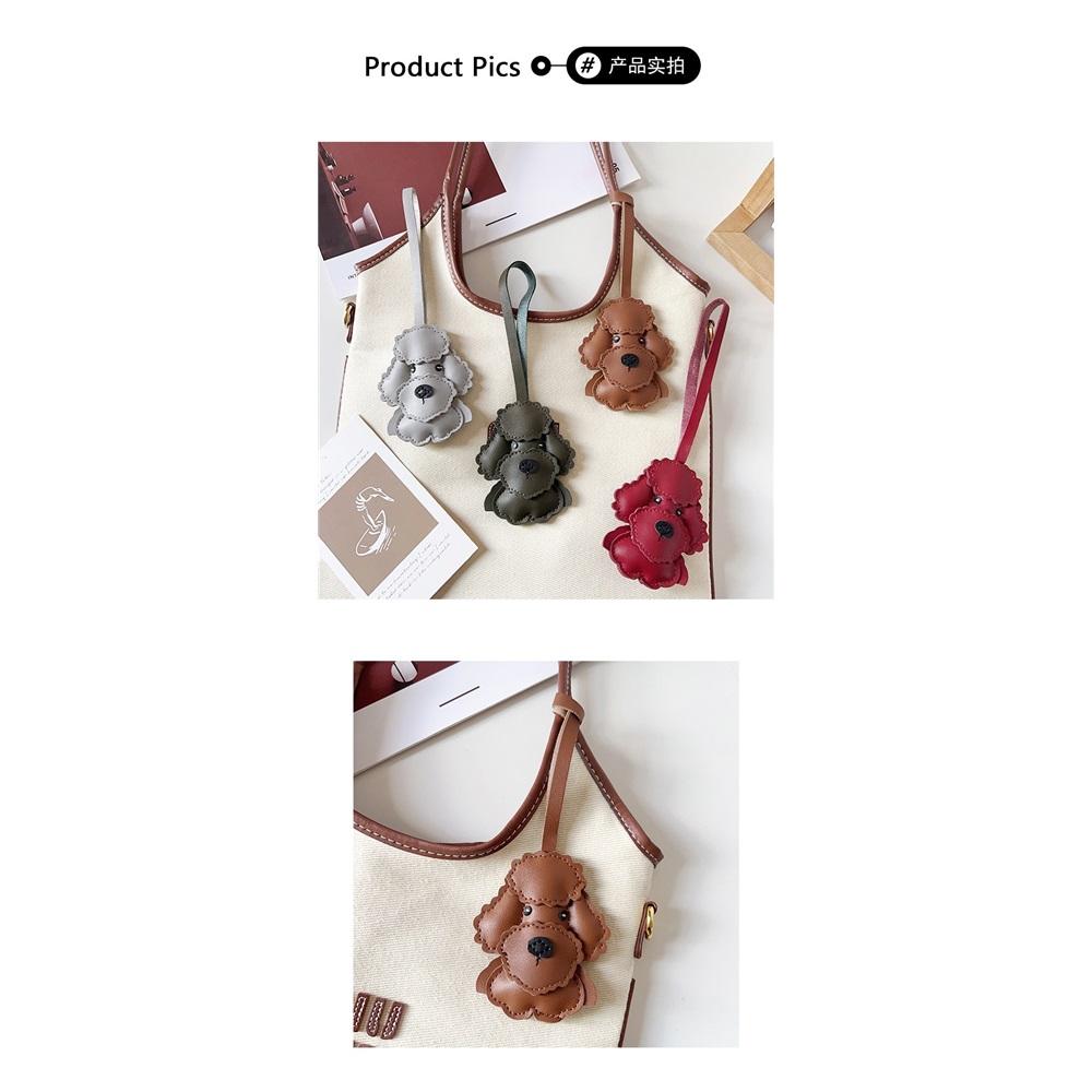 Teddy Dog Pendant Bag Charm Niche Decoration Cute Cartoon Puppy Hanging Accessory Backpack New Car Keychain