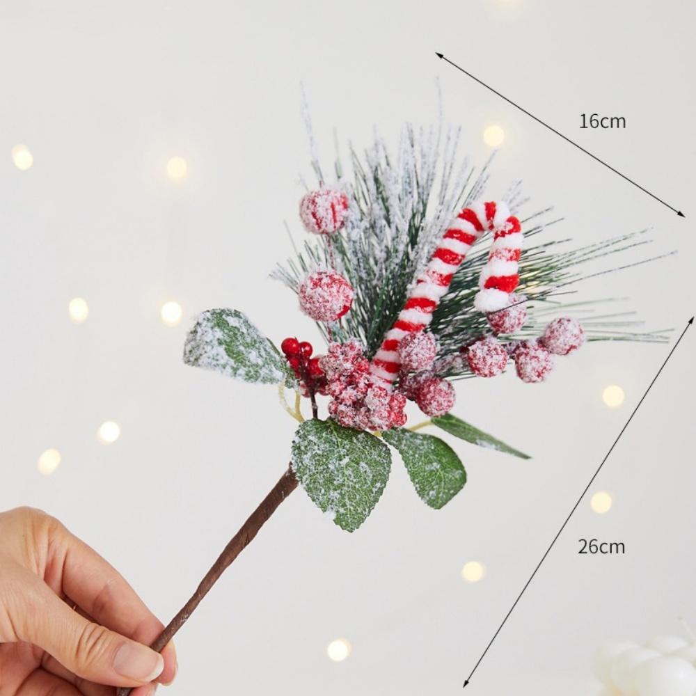 

Christmas Tree Ornament Whimsical Snow Berries Decoration Candy Cane Decoration Realistic Lollipop Ornament For Indoor New Year