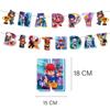 Anime Game Theme Party Supplies Flag Pull Banner Cake Topper Balloon Set Kid Girl Boy Happy Birthday Party Baby Shower Decor