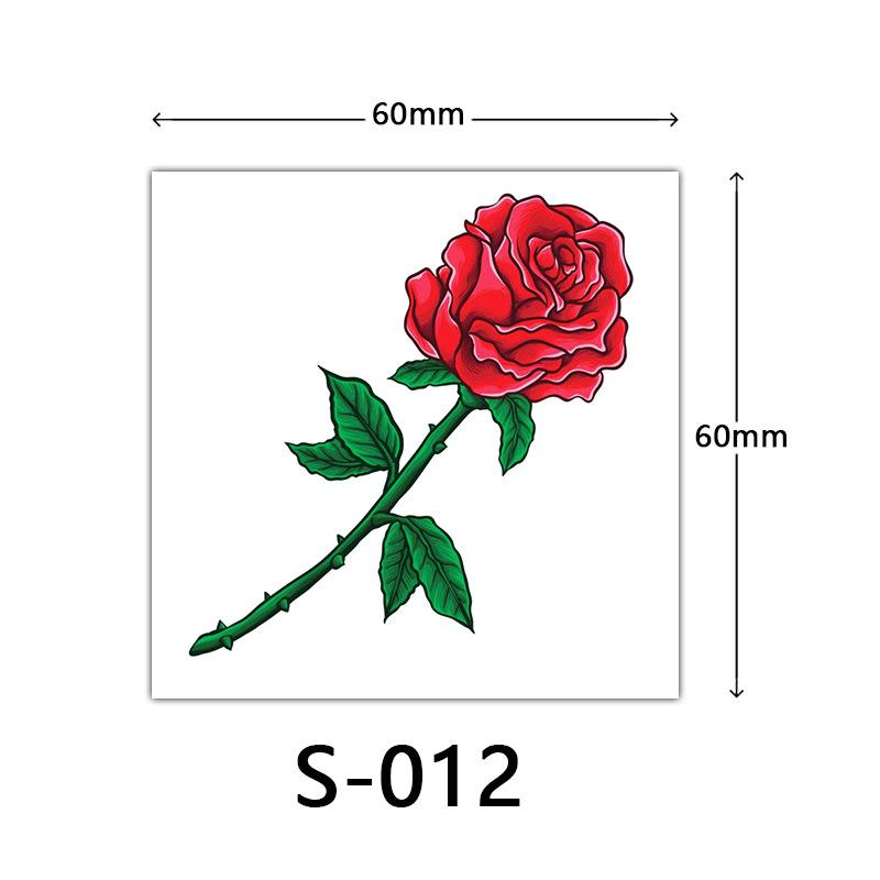 Small Flower Tattoo Sticker Female 3D Color Tattoo Sticker Rose Lotus Butterfly Flower Tattoo