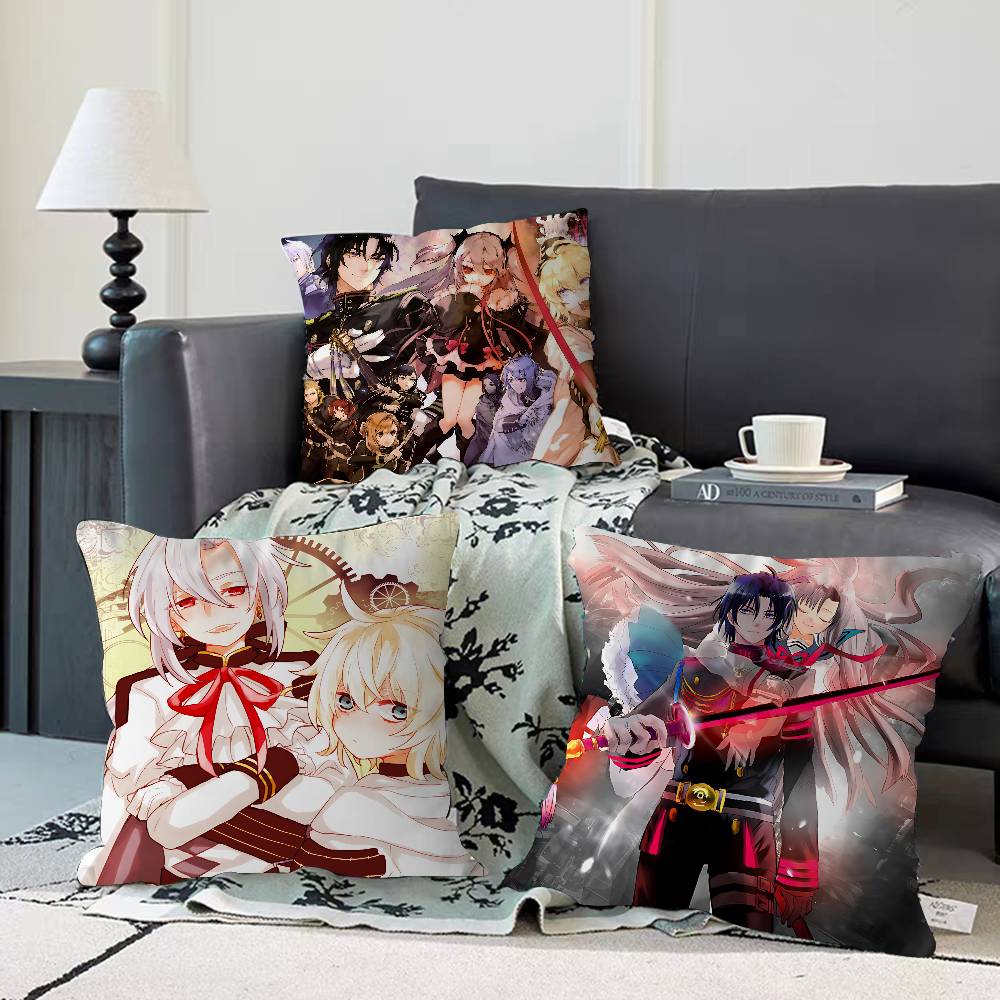 Anime Seraph-of-The-End Pillow Cover Sofa Cushion Cover Home Room Decoration Children Gift