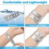 Holographic Event Wristbands 50/100Pcs Waterproof Adjustable Snap Shiny for Birthday Party Club Entry Check Event Use