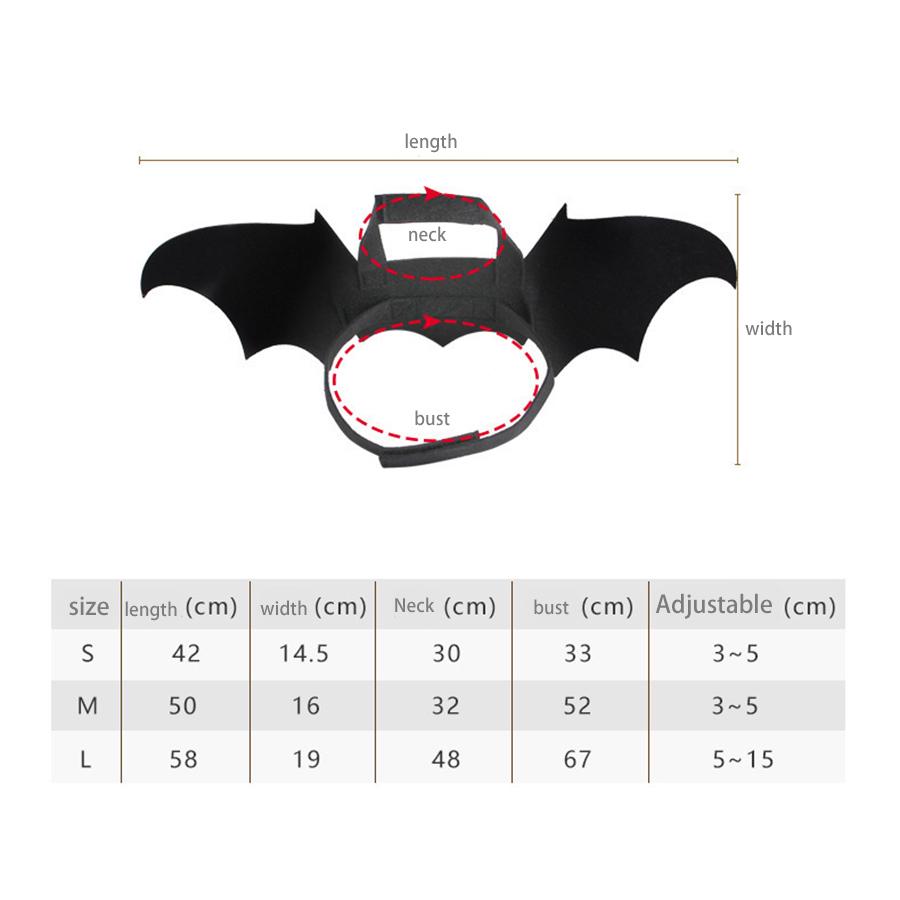 Cat Clothing Halloween Dog Clothing Pet Clothing Bat Wings Bell Style