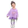 Girls' Toddler Long Sleeve Korean Style Casual Sweatshirt and Dress Set for Spring and Autumn