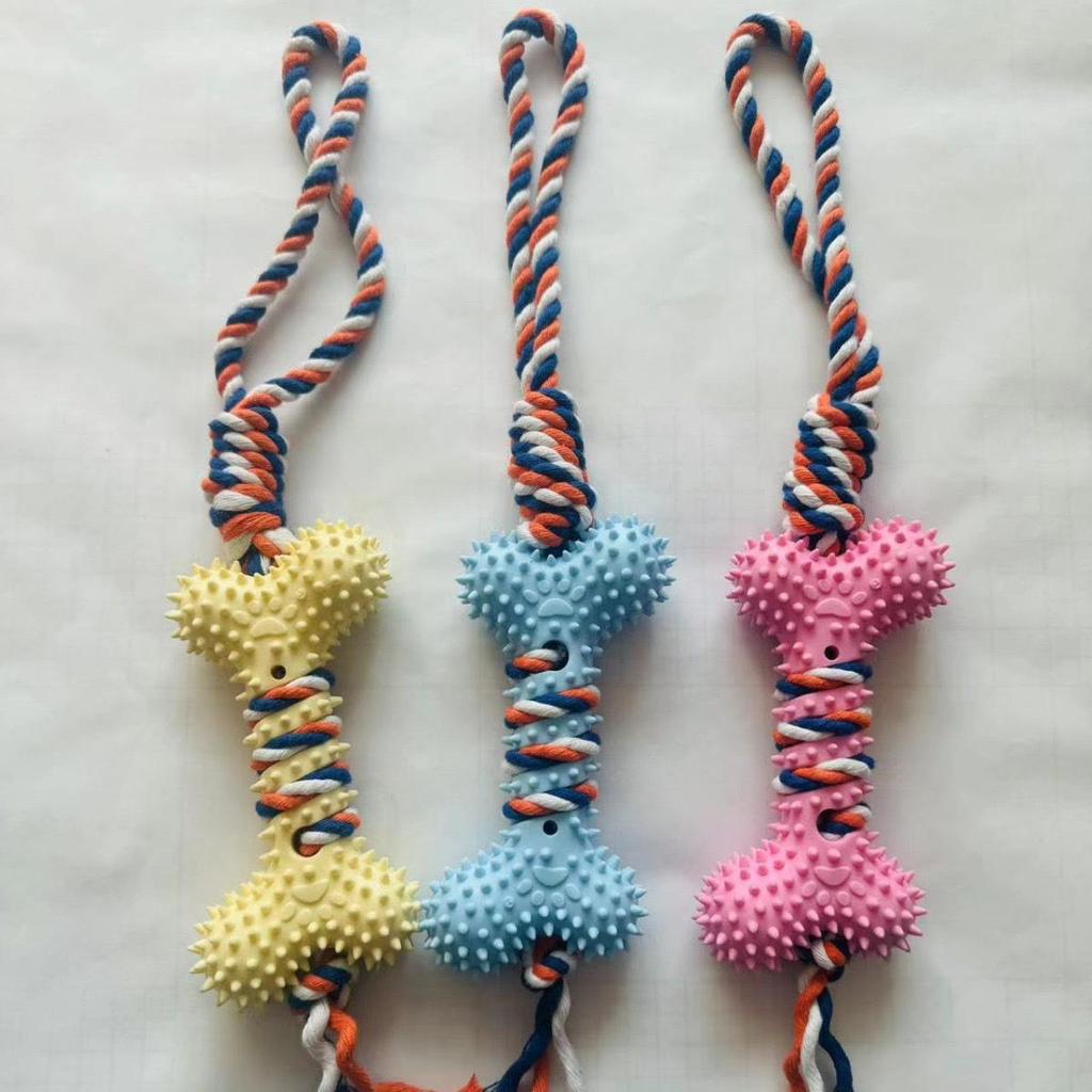 Durable TPR Teething Dog Toys for Golden Retrievers and Corgis - Bite-Resistant Cleaning Sticks and Balls