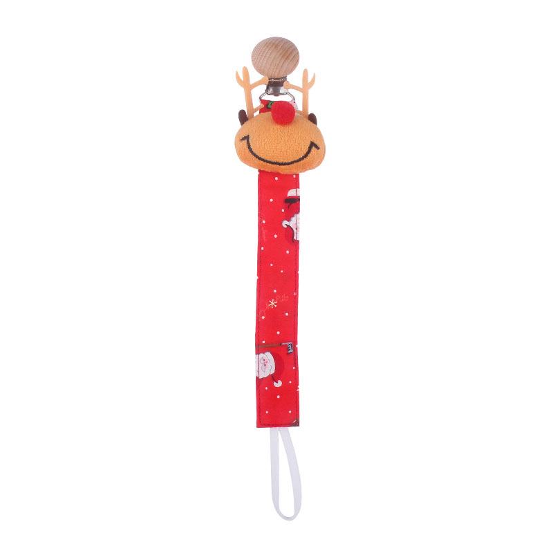 Handmade Baby Pacifier Clip Chain Cotton Cartoon Style Pacifier Holder Dummy Clips Baby Christmas Gift