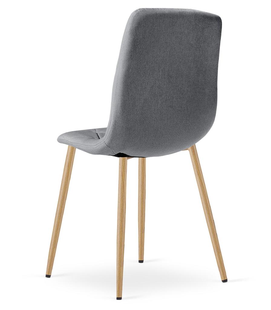 LIBRA chair - dark gray fabric / wood color legs x 2