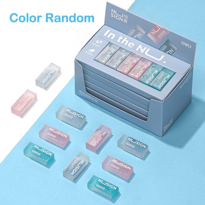 Cute Soft Erasers Transparent Eraser Ins Simplicity Solid Color Eraser Wipe Clean Eraser Lovely Student Stationery Supplies