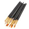 10pcs Artists Paint Brushes Nylon Hair Wooden Handle Professional Paintbrush Gift for Children