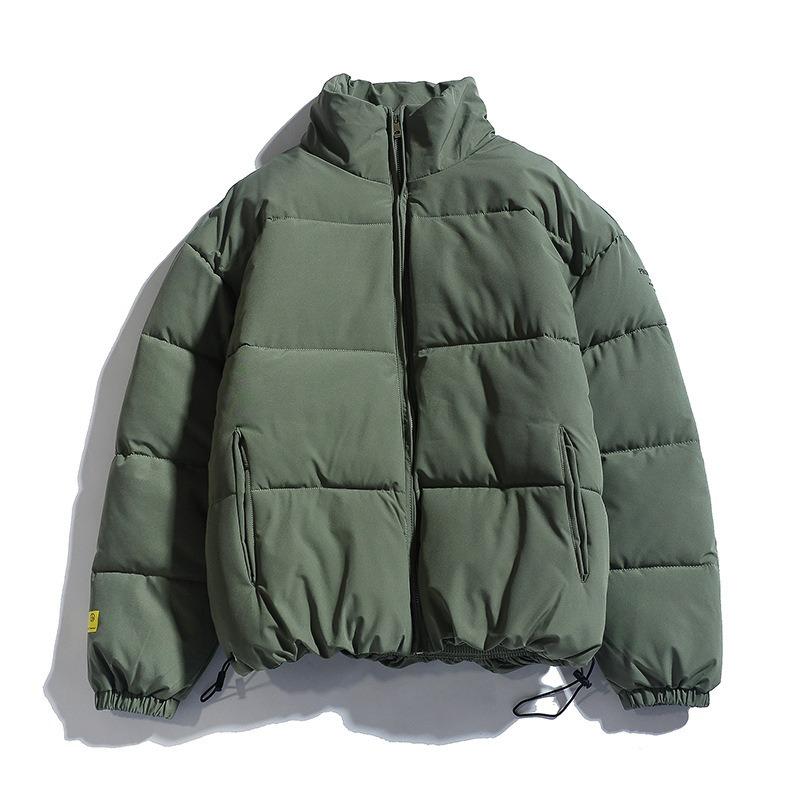 New Cotton-padded Clothes Men's Winter Thickened Warm Solid Color Student Jacket Winter Cotton-padded Jacket Men's Velvet Cotton-padded Clothes