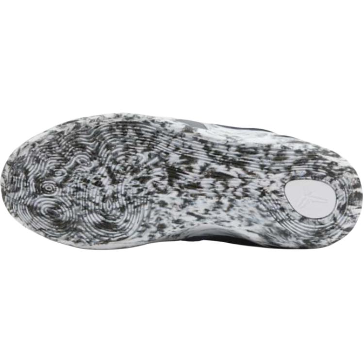 New Nike Kobe 9 Anti Slip Wear Resistant Low Top Children's Basketball Shoes Black White Unisex FV3607-002