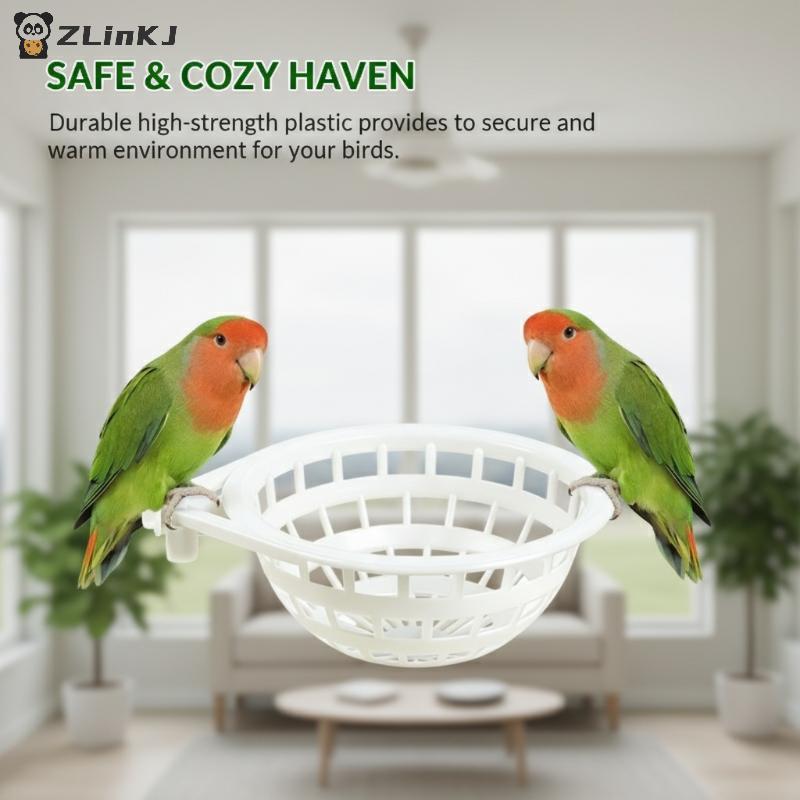 Canary Nest Plastic Cage Breeding Bowl for Resting Hatching Pet Birds Easy Install Accessory