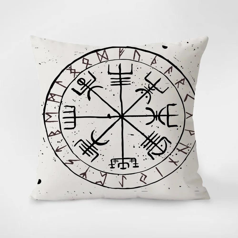 Retro Magic Circle Print Pillowcase Interior Decoration Office Living Room Home Pillowcase