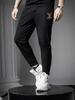 European Style Thin Men's Casual Pants 2025 Summer New Trendy Brand Printed Jogger Pants Men's Sports Long Pants
