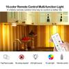 6pcs Led Puck Light With Remote Control 80 Lumens Kitchen Counter Light Wireless Cabinet Lighting Kit