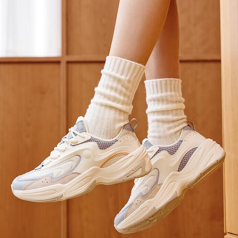 Anta Synthetic Leather Two-Layer Cowhide TPU Comfortable Sports Non-Slip Wear-Resistant Breathable Low-Top Casual Shoes Women Casual Shoes 122348850-3