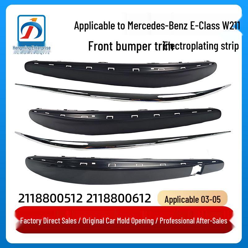 Mercedes-Benz E-Class W211 Front Bumper Chrome Trim Strip 2118800512/0612 Left Single Chrome Bright Strip