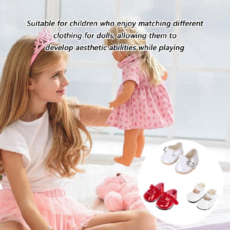 Cute Shoes Soft Fabric Doll Shoes Set With PU And Play Wardrobe Furniture For Kids