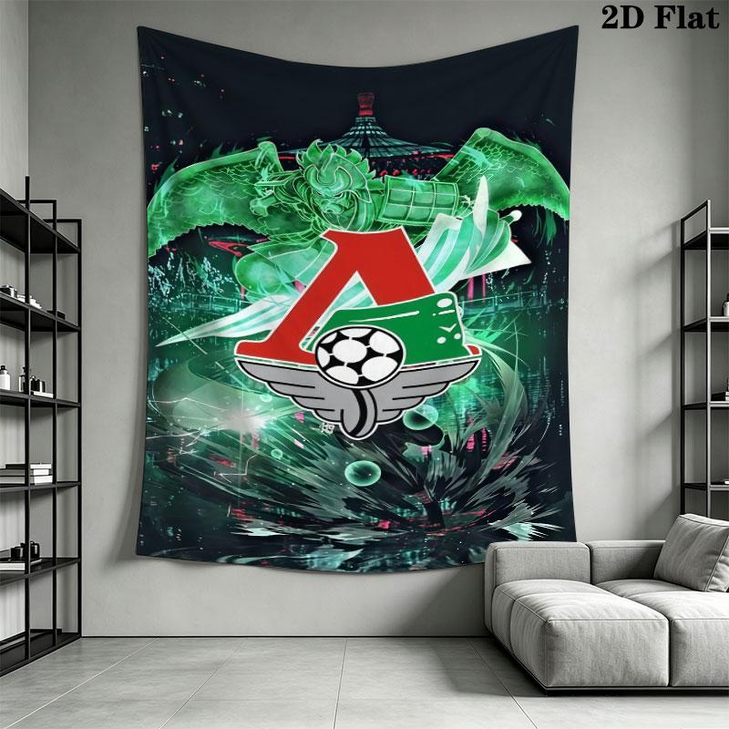 Lokomotiv Moscow Power Wall Hanging Printed Fabric Blanket Decorative Tapestries for Bedroom Living Room Home Decor
