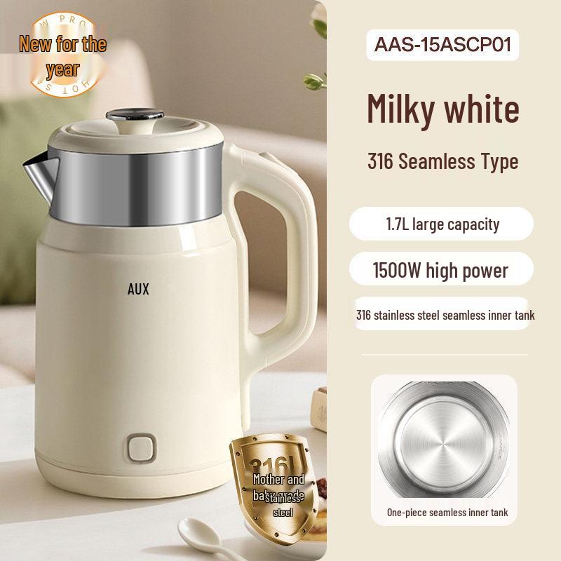 AUX Electric Kettle: Automatic, Constant Temperature, Insulated, Portable, Small for Dormitory Use.