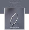925 Sterling Silver Diamond Zircon Women's Minimalist Luxury Ring – Stackable for Index or Pinky Finger.