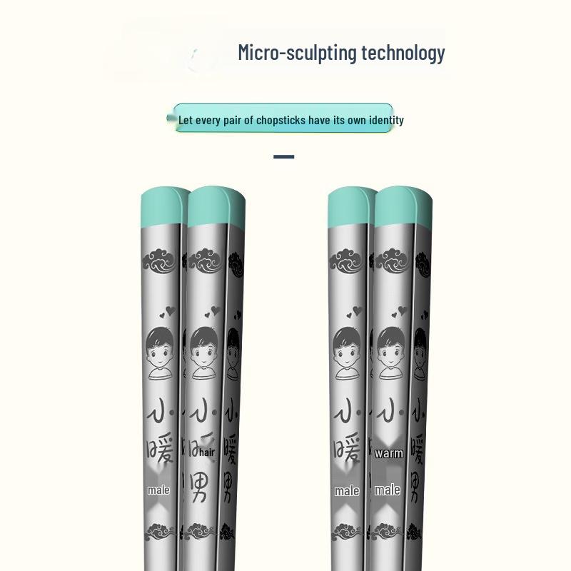 Ru Han 316 Stainless Steel Cartoon Chopsticks