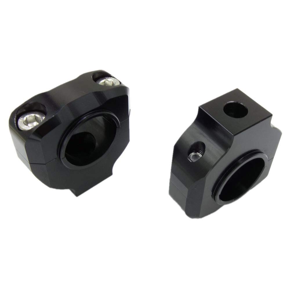 Elecbro Universal Handlebar Riser Holder Fits Diameter CNC Black Clamp, 28.6mm Bars, Machined,