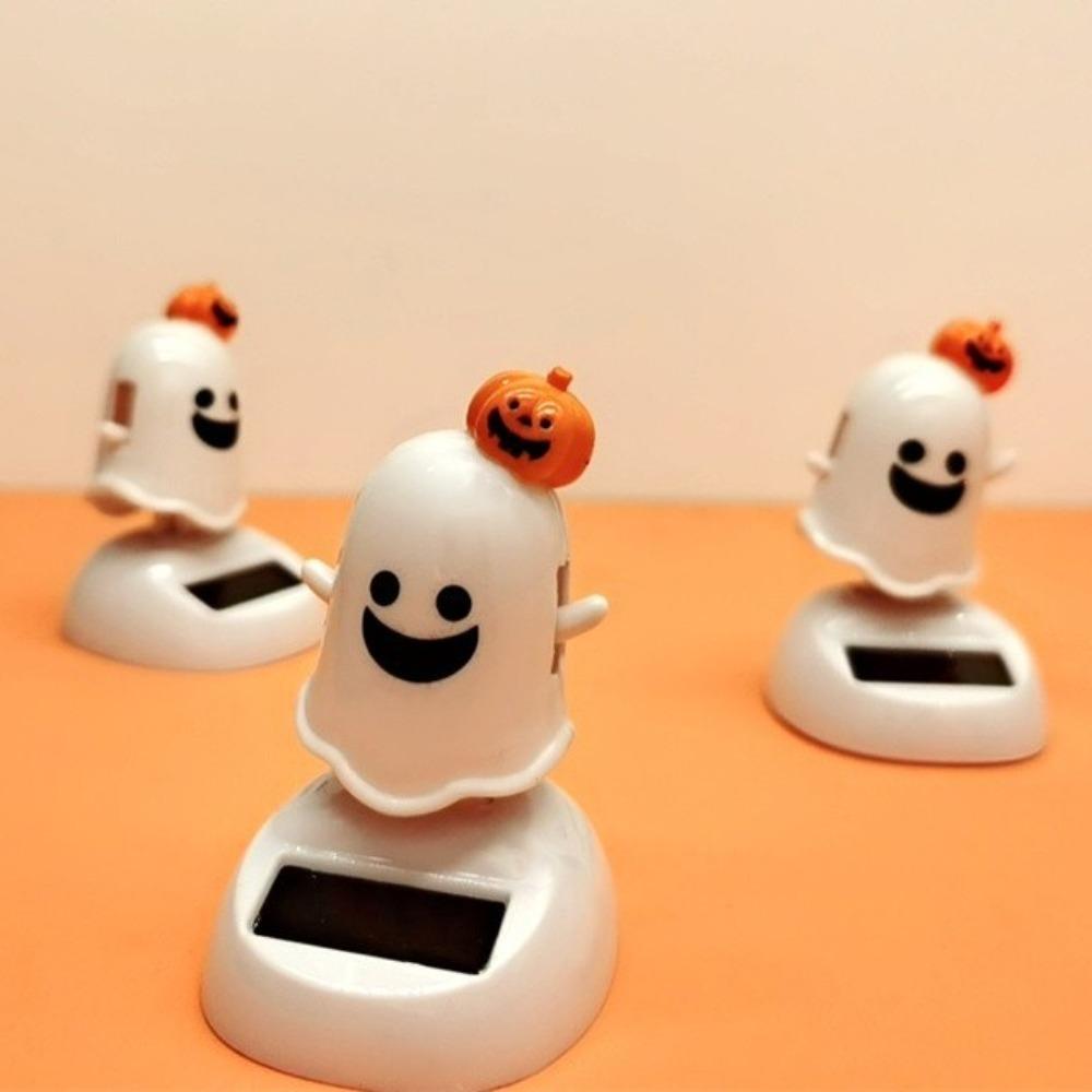 2pcs Pumpkin Halloween Ghost Toys Funny Car Decoration Cute Shaking Head Dolls  Halloween Gift