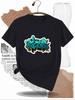 Street Trend Graffiti Print Crew Neck Unisex T-Shirt, Fashionable and Unique, Perfect Blend of Street Culture and Casual Sportswear, Suitable for You