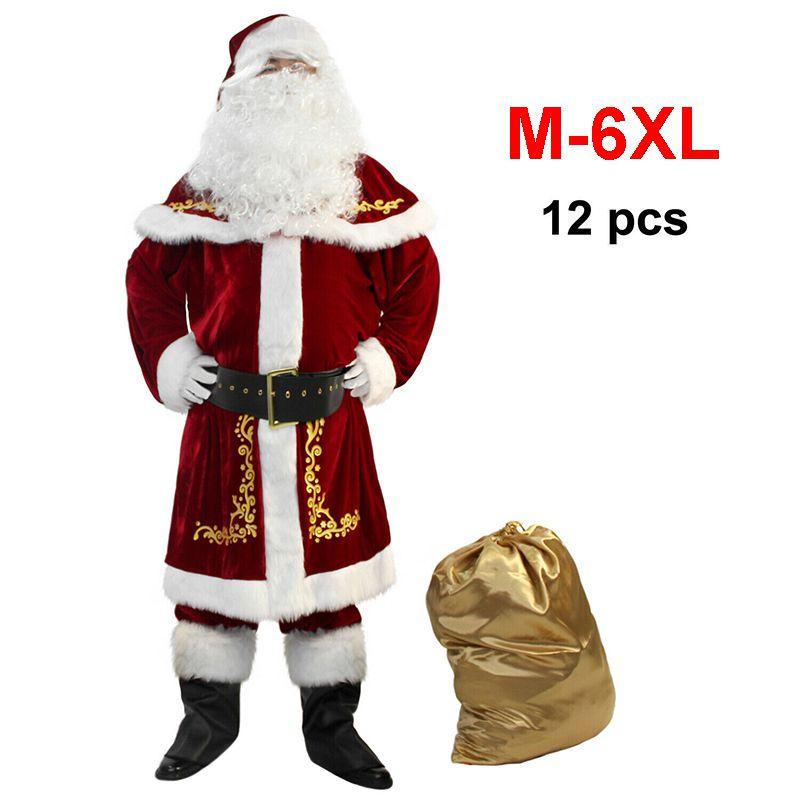 Plush And Cozy Santa Claus Costume Set Perfect For Christmas Festivities And Events