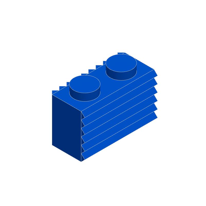 

Non-Toxic 10Pcs 2877 1X2 Corrugated Building Block Moc Loose Parts Compatible With Bricks Diy Children S Gift Assembly Toy 10PCS