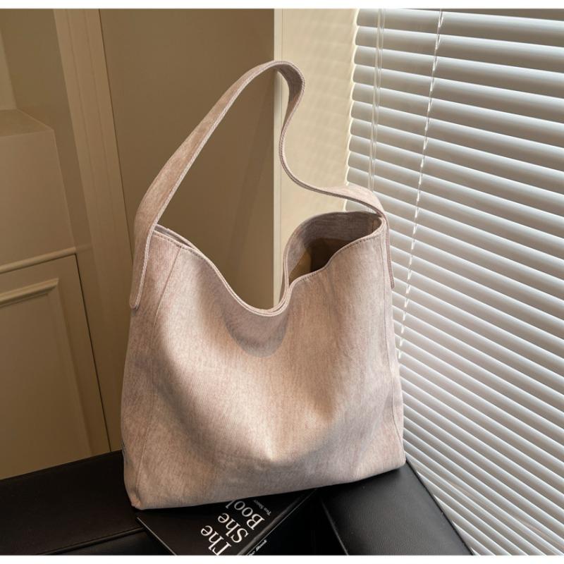 Lazy wind bag women's large-capacity new versatile shoulder bag casual college student class tote bag