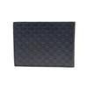 Gucci Simple classic presbyopia logo embossed narrow version bi-fold cowhide wallet wallet men's blue/navy blue