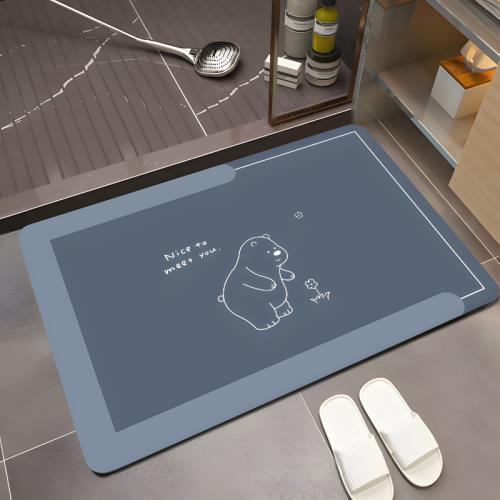 Diatom mud absorbent floor mat bathroom toilet door non-slip quick-drying upholstered toilet toilet small carpet household