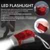 LED Hand Pressed Eco-friendly Flashlight Mini Portable Camping Light with Crank Generator Pocket Light for Outdoor Adventures