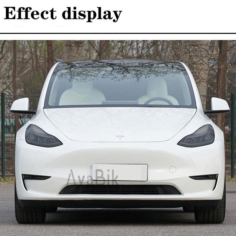 PPF Headlight & Taillight Film For Tesla Model 3 2016- Black Transparent Anti-scratch Self-healing TPU Protection Stickers