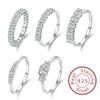 925 Silver Fashion Gorgeous Shiny Round Zircon Ring For Women Engagement Wedding Party Luxury High Quality Fine Jewelry