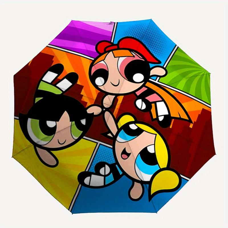 

1pc Powerpuff Girls Automatic Umbrella 8-Bone Design Compact Gear for Outdoor Travel, Perfect Gift for Friends or Family y280828175