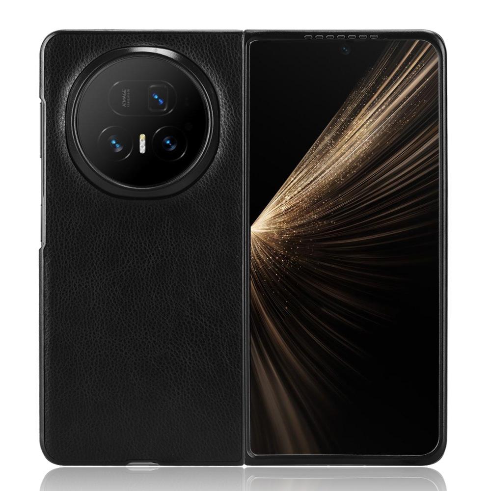 For Honor Magic V5 5G Case Litchi Texture PU Leather + PC Phone Cover