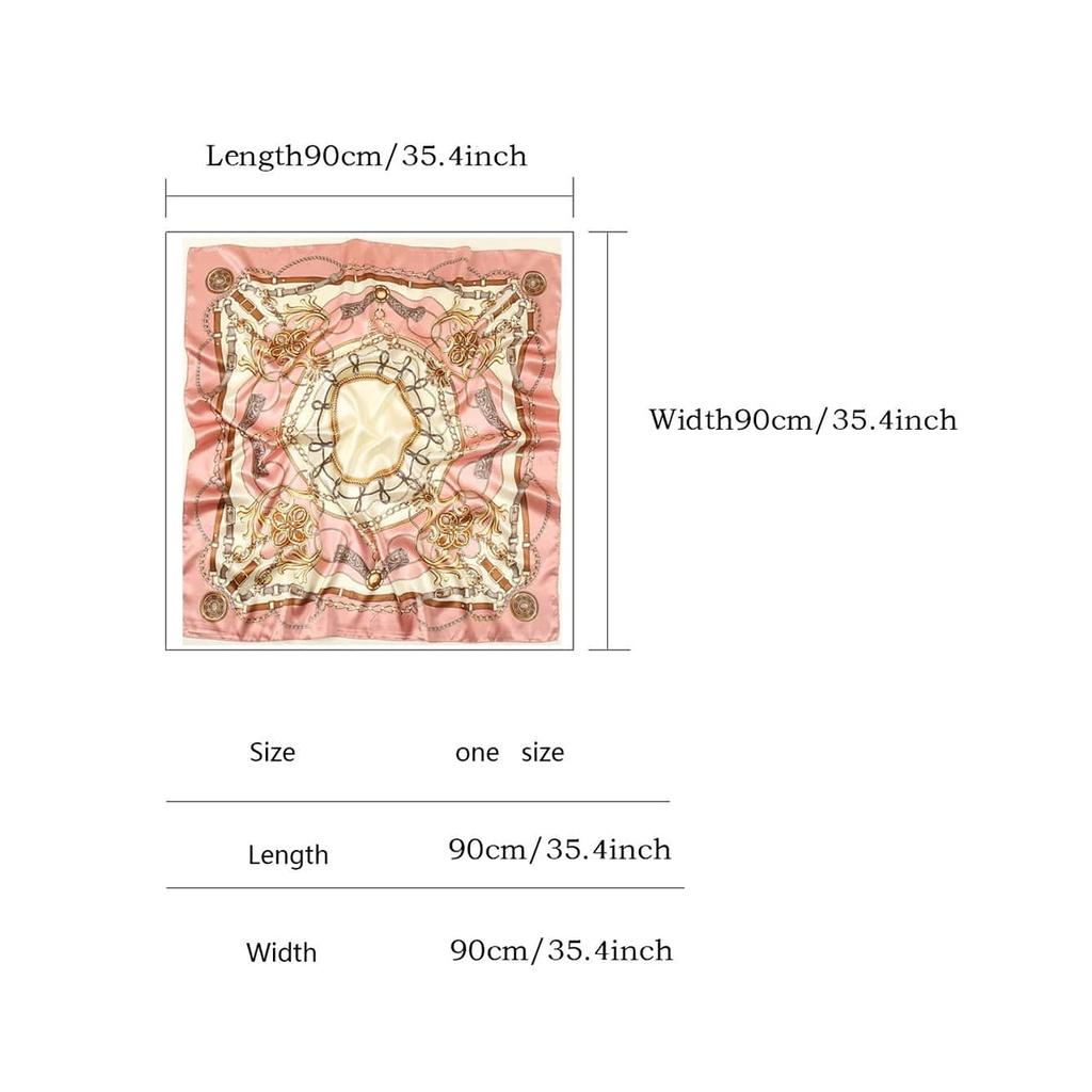 90x90CM Square Scarf New Luxury Design Popular Silk Style The Four Seasons Scarves Women Sunscreen Beach Kerchief Hijab