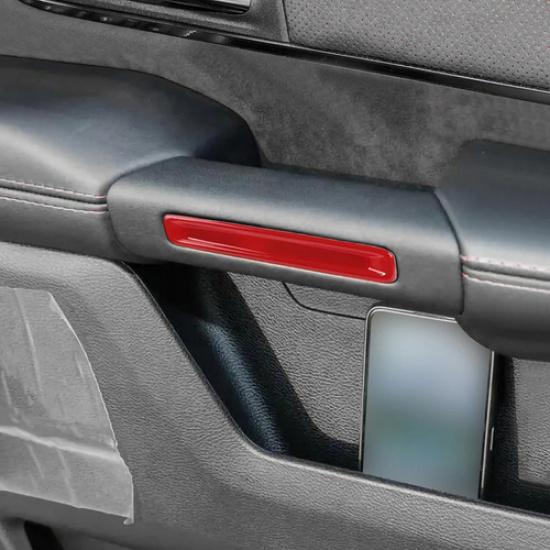 For Dodge Ram 1500 -2026 ABS Red Interior Inner Door Handle Cover Trim 4PCS