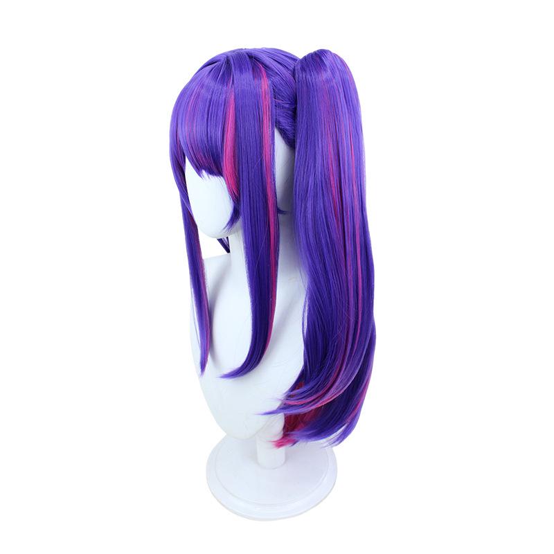 Piao Yi Oshi No Ko Hoshino Ai Deep Purple Ponytail Cosplay Wig